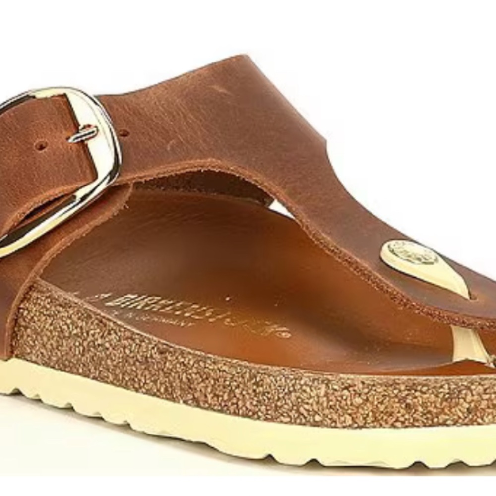 Birkenstock Women's Gizeh Big Buckle Oiled Leather Thong size 39 - Picture 11 of 12